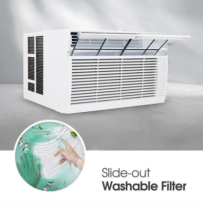 8,000 Window Air Conditioner, 115V, 350 Sq.Ft. (14' x 25' Room Size), Quiet Operation, Electronic Control with Remote